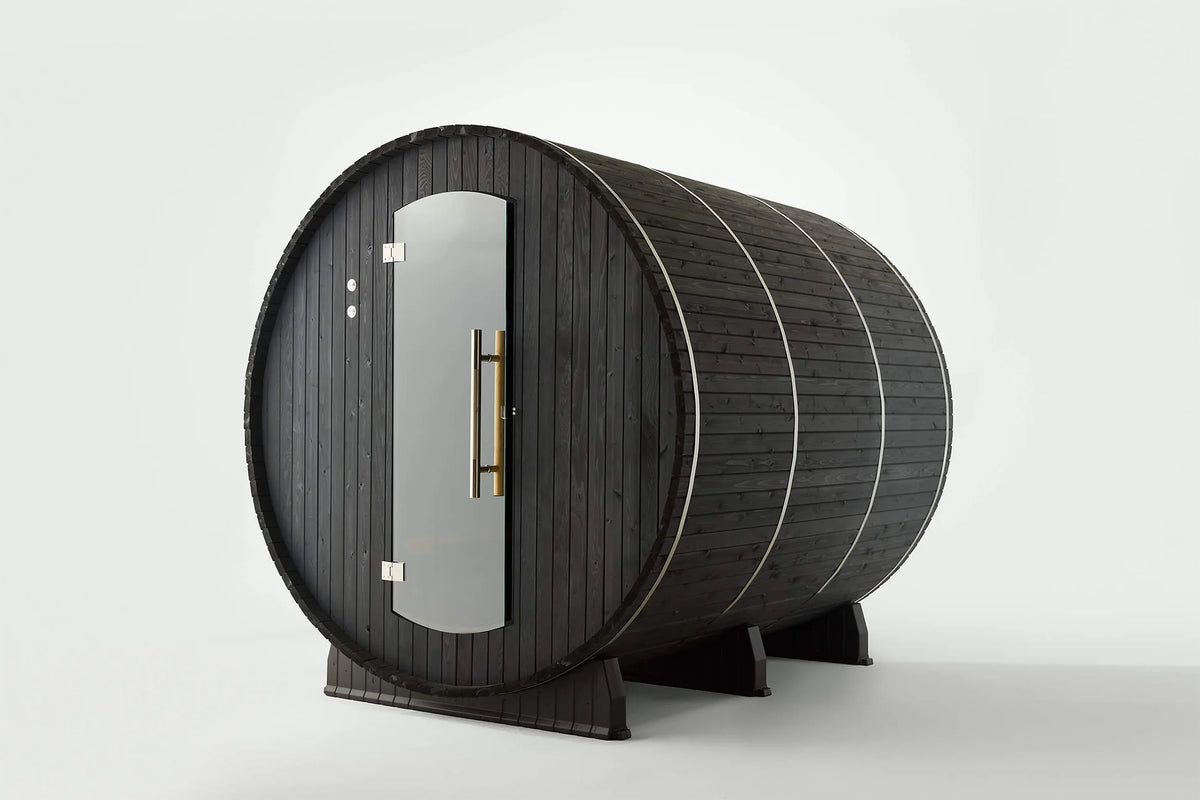 Lewisburg 6-8 Person Barrel Sauna in Onyx