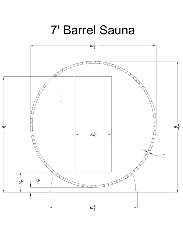 Seneca 6 Person Barrel Sauna in Rustic Cedar