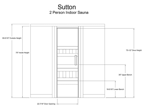 Sutton 2-person Indoor Sauna