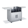 34-in Stainless Steel Cart with Doors & Shelves