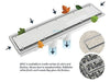 A&A AVSC Dual Pebble Top Channel Drain White | 289101