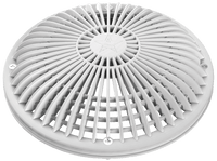 AquaStar 10" Round MoFlow Suction Outlet Cover and Mud Frame, White | 10MF101