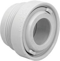 AquaStar ½" Extender with Eyeball and Nut 1½" MPT Remodel Fitting, Dark Gray ¾” Orifice | ASD105B