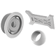 AquaStar Flush Retrofit Eyeball, White | JO101
