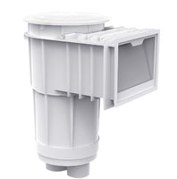 CMP Gunite Skimmer, White Body/ White Cover, ABS Body/ PVC Port with Round Cover, Dual Port, Standard Basket, Float Valve, 2" Socket x 2-1/2" Spigot |25140-000-000N