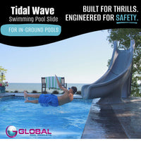 Global Tidal Wave Pool Slide Right Turn Gray