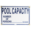 Pentair Rainbow Pool Capacity Sign 12