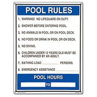 Sign  In. General Pool Rules In.  18X24 | 40326