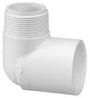 1-1/2" 90 Street Elbow PVC Sch. 40 MPT x Slip | 410-015