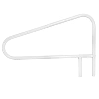 Saftron 52" Return To Deck Cross Braced Handrail Escutcheons Included White | Cbrtd-352-W
