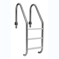 S.R. Smith 20" On Center In-Ground Snap-Lok 3-Tread Ladder With Hinged Snap-Lok For Auto Covers - Cycolac Treads | SLF-24E-3B
