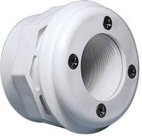 Waterway Steel Wall Fitting Assembly with Combo Spacer/Locknut, 1-1⁄2" FPT x 1-1⁄2" FPT, Gray | 400-9167B