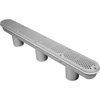 Waterway  32" Diamond Strip Drain, 2" S or 2 1/2" SPG, 2 - 2" MPT Plugs Included, White, Concrete | 6401360V