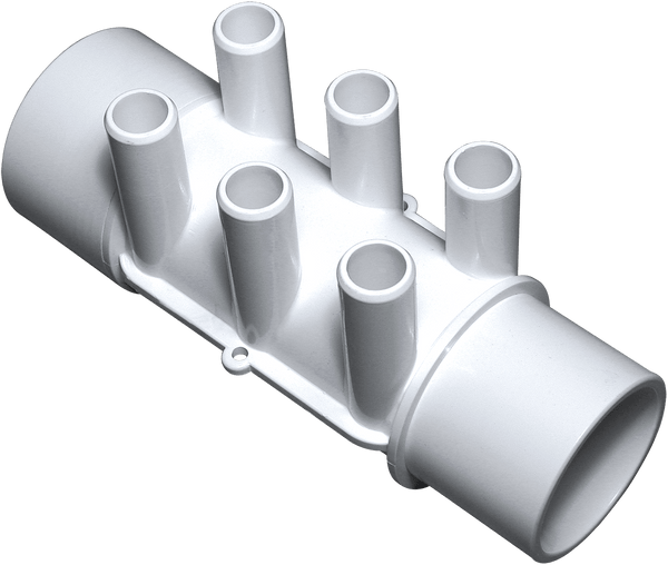 WATERWAY SP MANIFOLD, 2"S X 2"SPG (6) PORT 3/4"SB