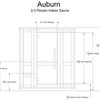 Auburn 2-3 Person Indoor Sauna