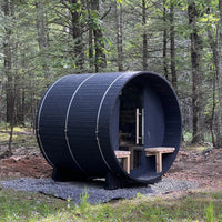 Audra 2-4 Person Canopy Barrel Sauna in Onyx