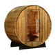 Salem 2 Person Barrel Sauna in Rustic Cedar
