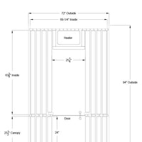 Charleston 4 Person Canopy Barrel Sauna in Rustic Cedar