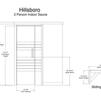 Hillsboro 2 Person Indoor Sauna in Nordic Spruce