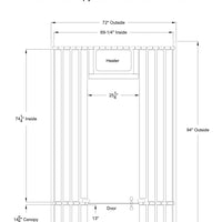 Huntington 4-6 Person Canopy Barrel Sauna in Rustic Cedar