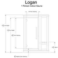 Logan 1 Person Indoor Sauna in Rustic Red Cedar