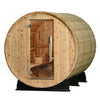 Princeton 6 Person Barrel Sauna in Rustic Cedar