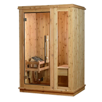 Logan 1 Person Indoor Sauna in Rustic Red Cedar
