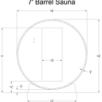 Seneca 6 Person Barrel Sauna in Rustic Cedar
