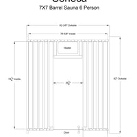 Seneca 6 Person Barrel Sauna in Rustic Cedar