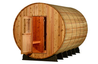 Shenandoah 4 Person Barrel Sauna in Rustic Cedar