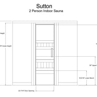 Sutton 2-person Indoor Sauna