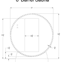Vienna 2 Person Canopy Barrel Sauna in Rustic Cedar