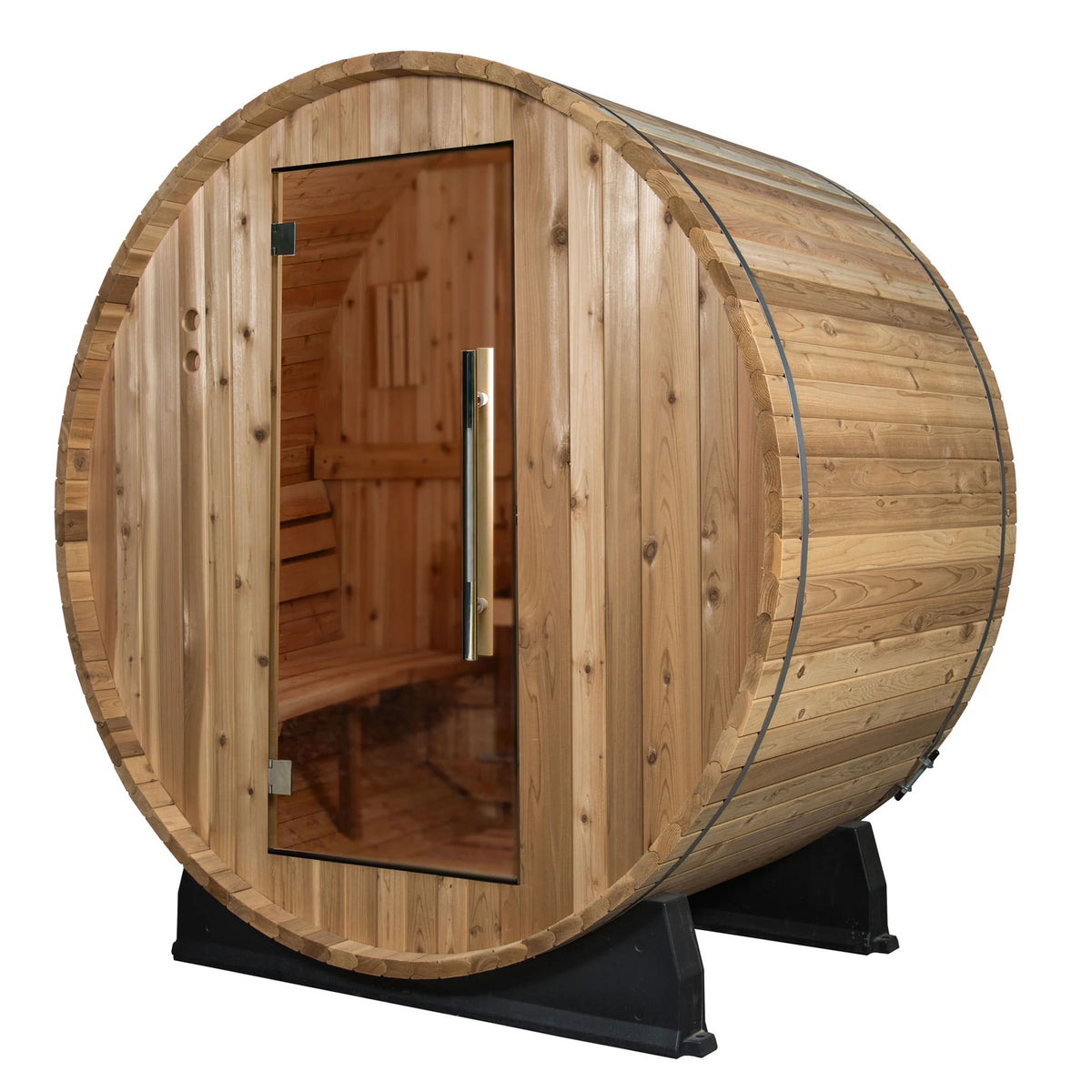 Watoga 2-4 Person Barrel Sauna in Rustic Cedar